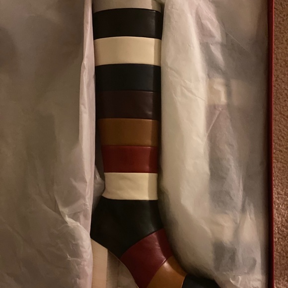 HOST PICK‼️Valentino Garavani Leather Color-Bloc Knee-Hi Boot - Picture 6 of 16